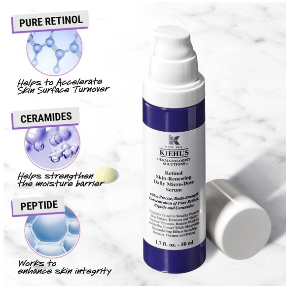 ONLY 1! Kiehl’s Micro-Dose Anti-Aging Retinol Serum Mini💧 NEW - Picture 2 of 11